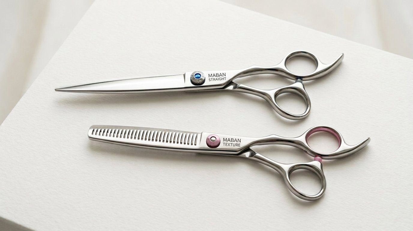 Professional barber scissors and texturizing shears