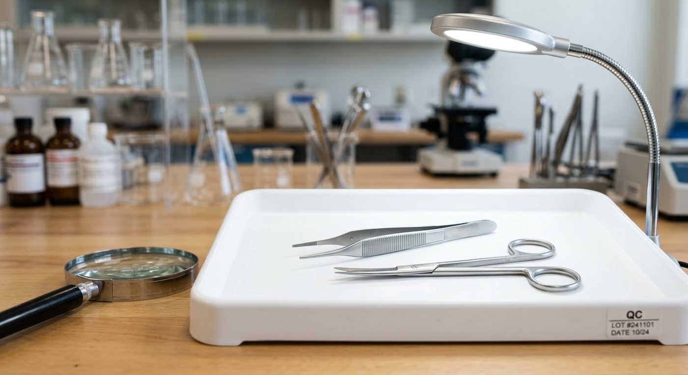 Quality inspection of surgical instruments before packing